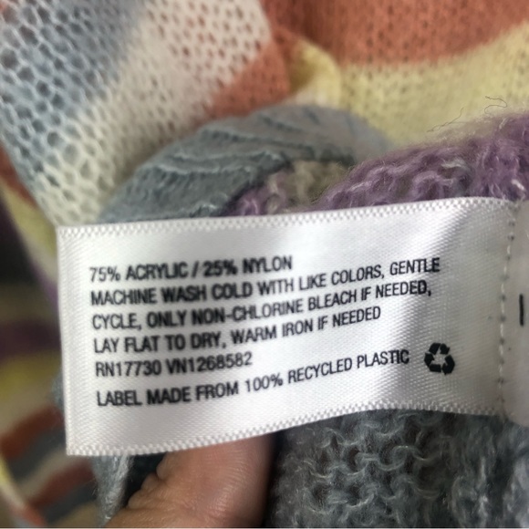 Wild Fable pastel striped loose knit sweater. - Picture 9 of 9